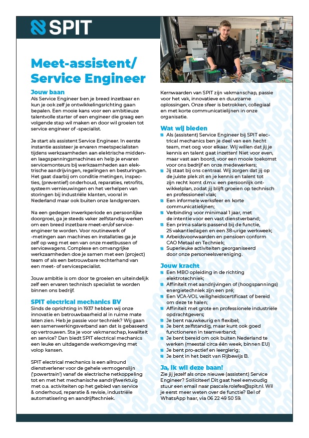 Meet-assistent / Service Engineer