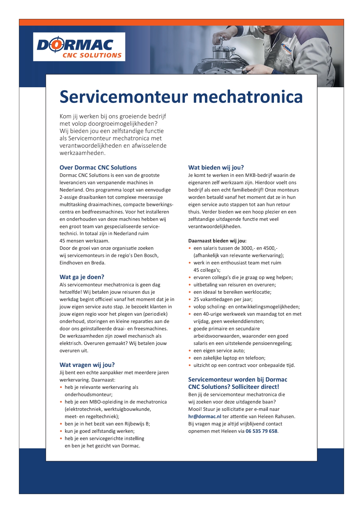 Servicemonteur Mechatronica
