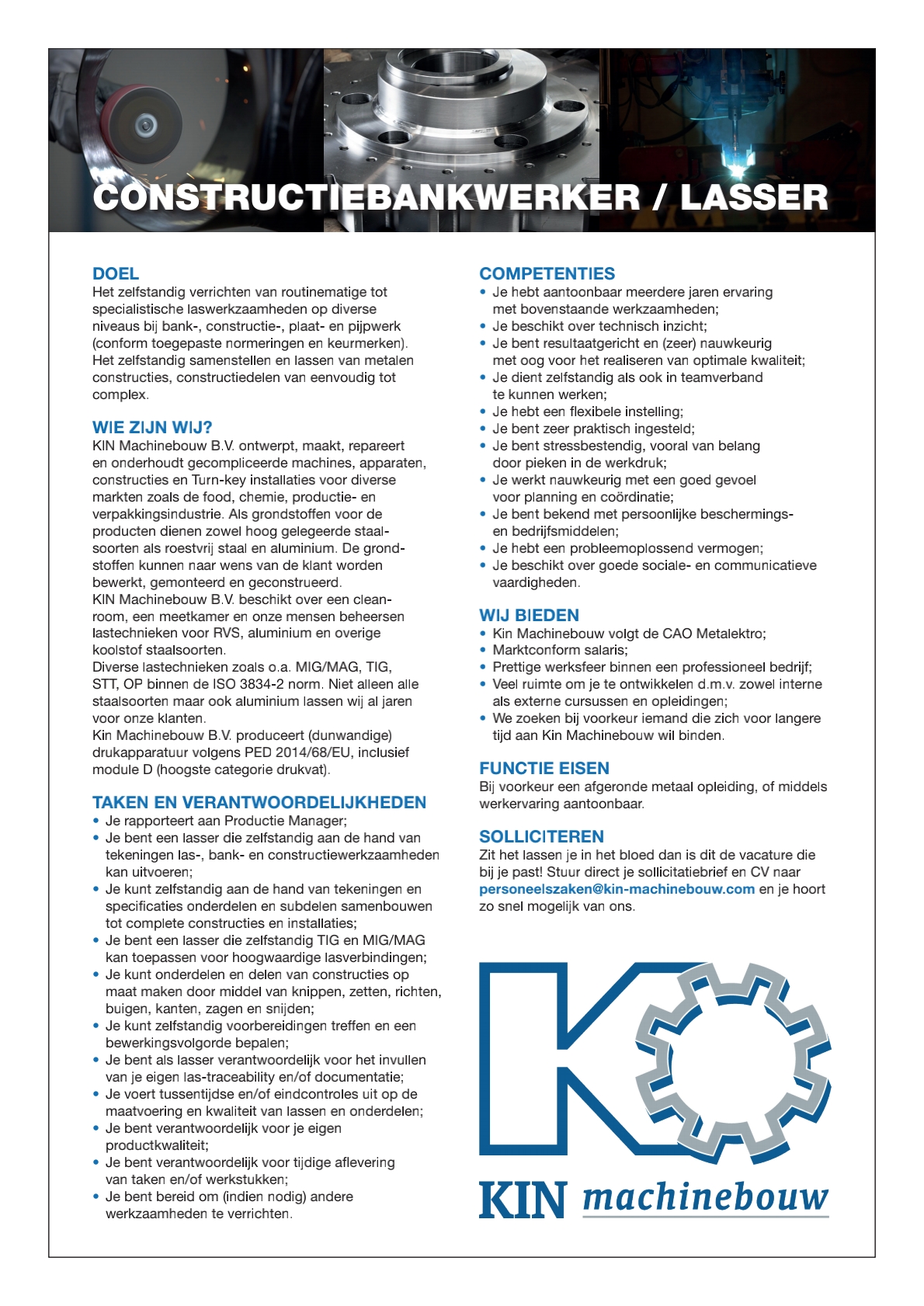 Constructiebankwerker - Lasser