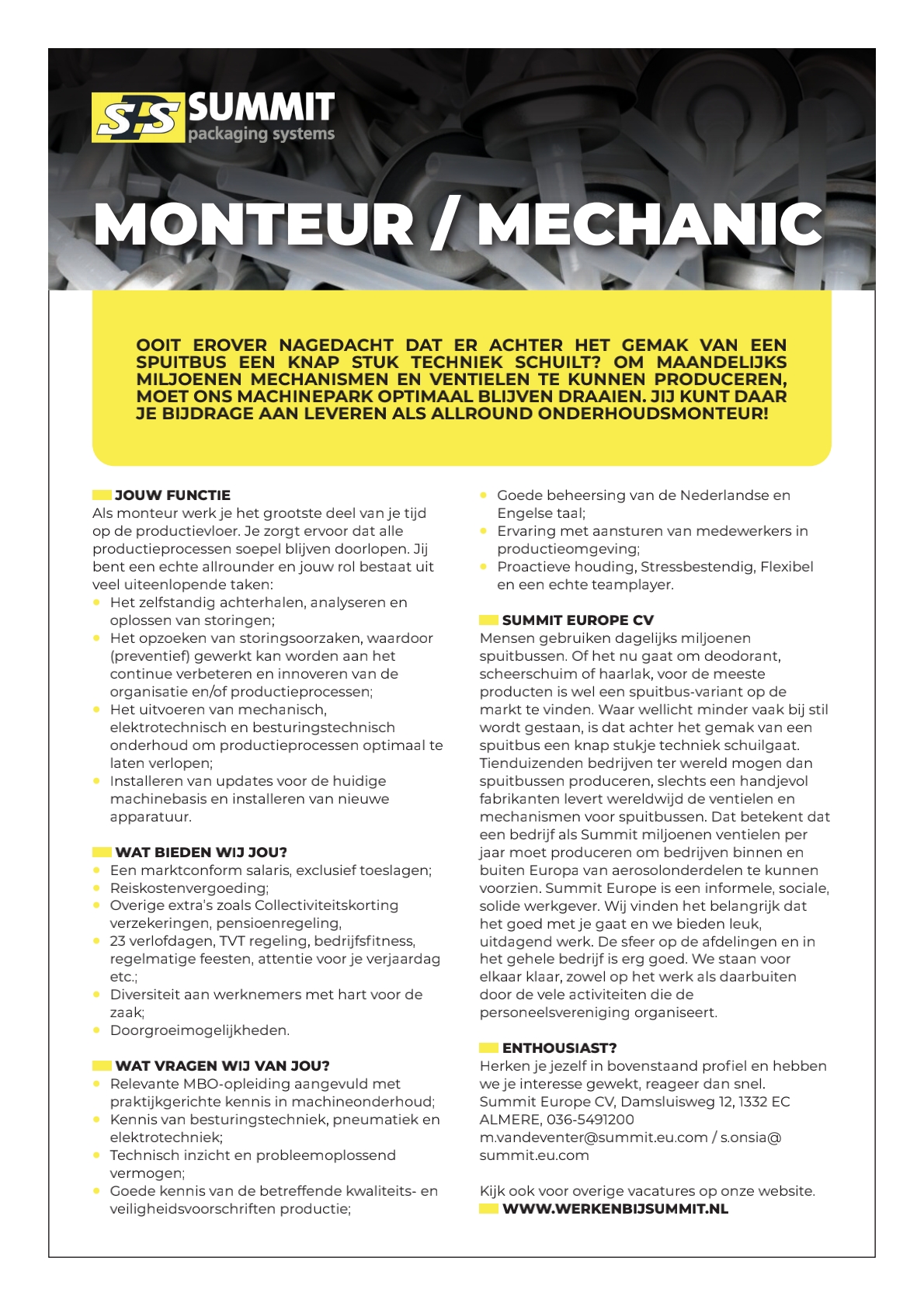 Monteur / Mechanic