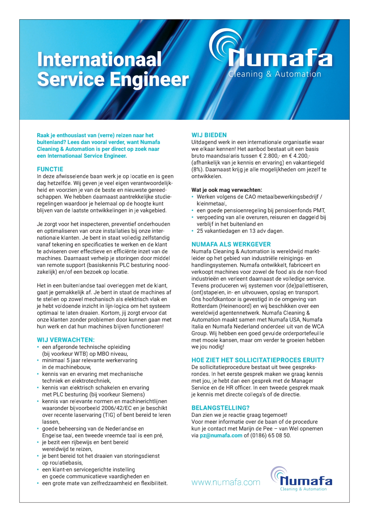 Internationaal Service Engineer