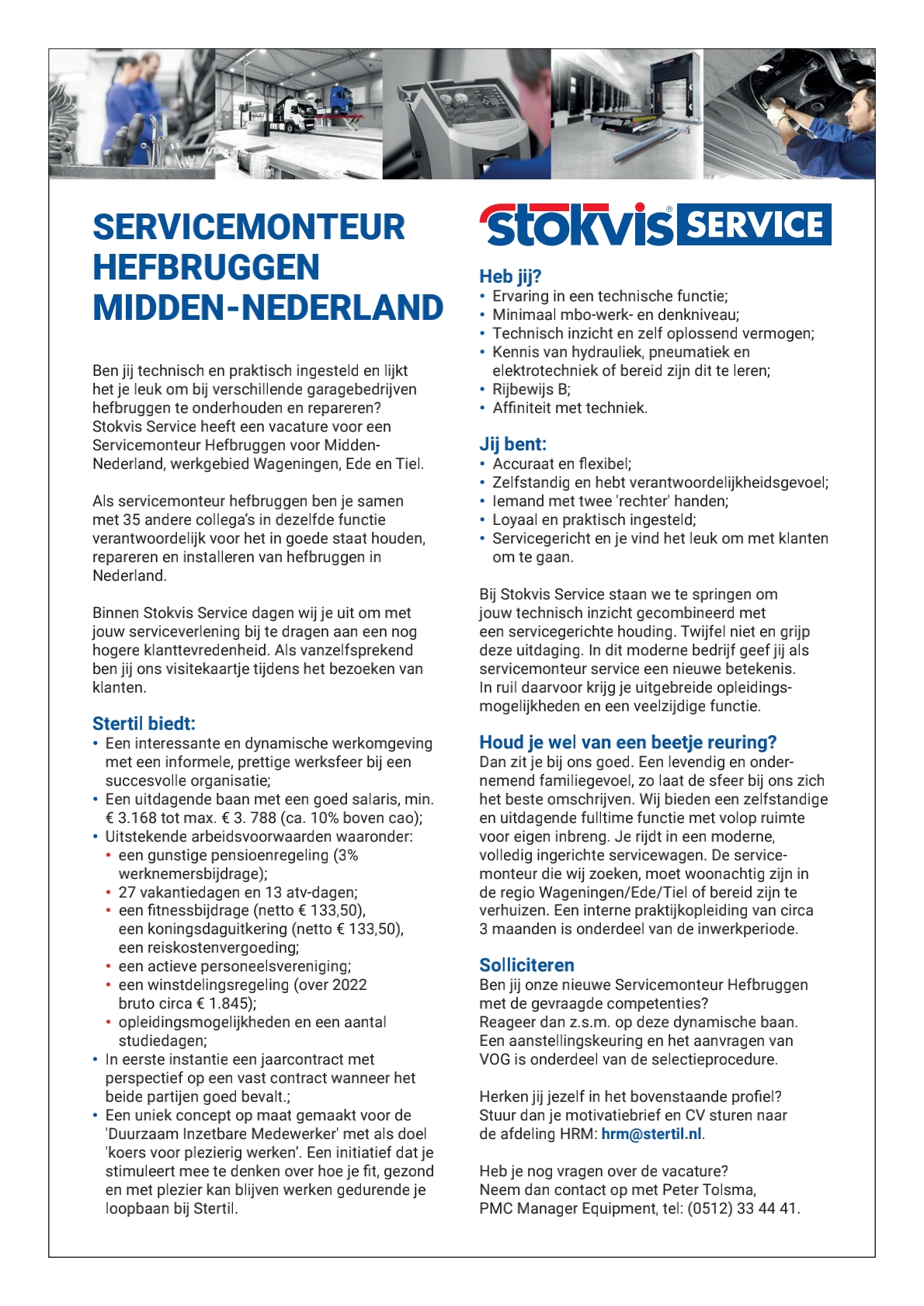 Servicemonteur Hefbruggen