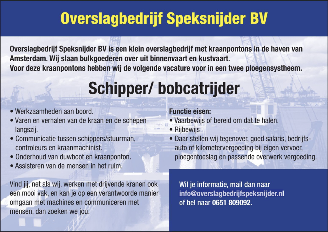 Schipper - Bobcatrijder