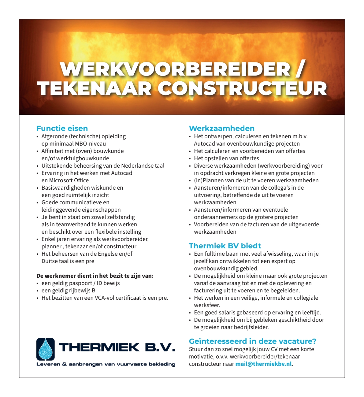 Werkvoorbereider- Tekenaar - Constructeur