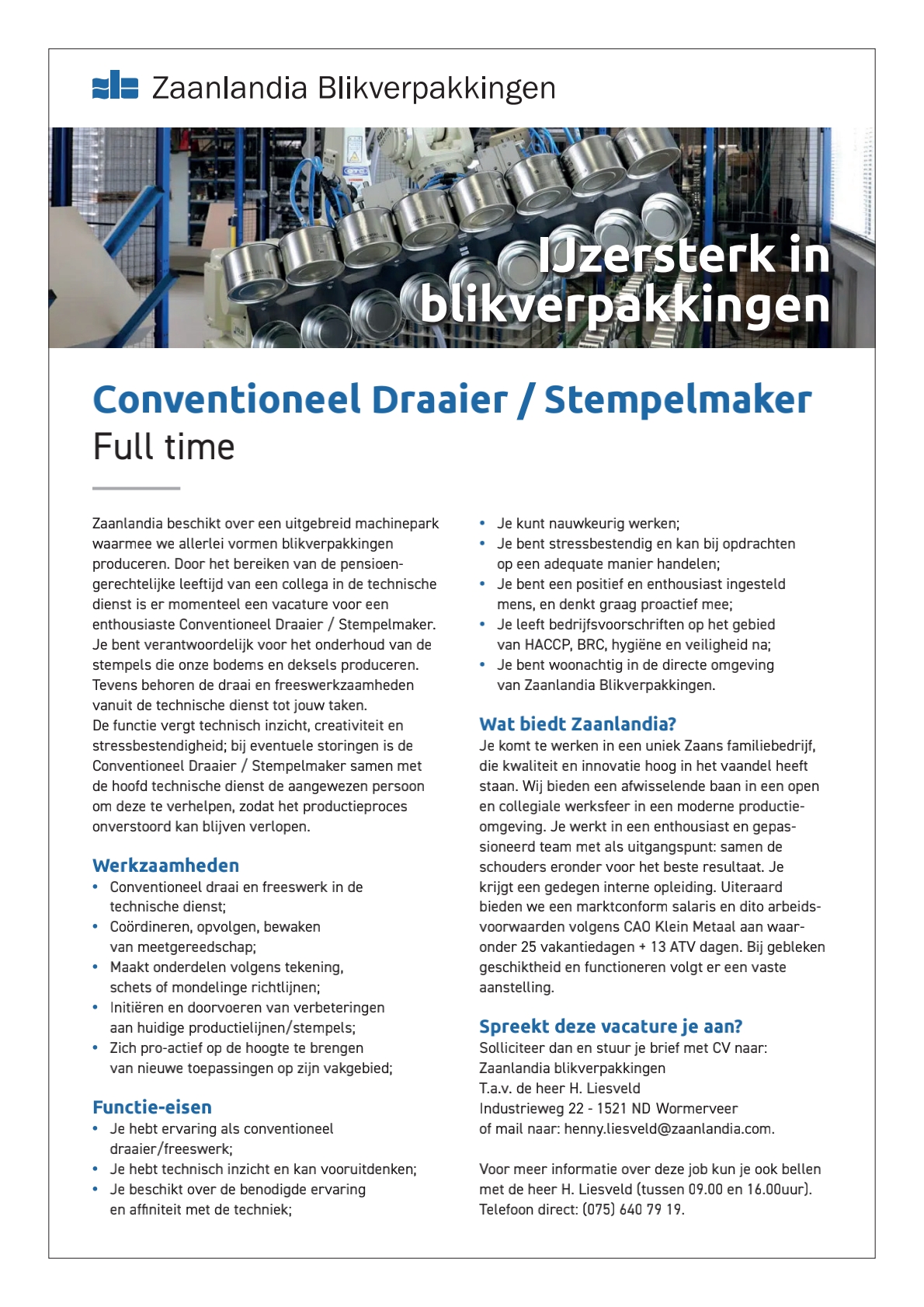 Conventioneel Draaier - Stempelmaker